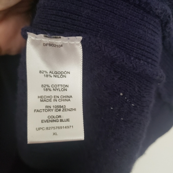 EUC Daisy Fuentes Navy Blue Tunic Sweater Dress XL Knit - Picture 6 of 6